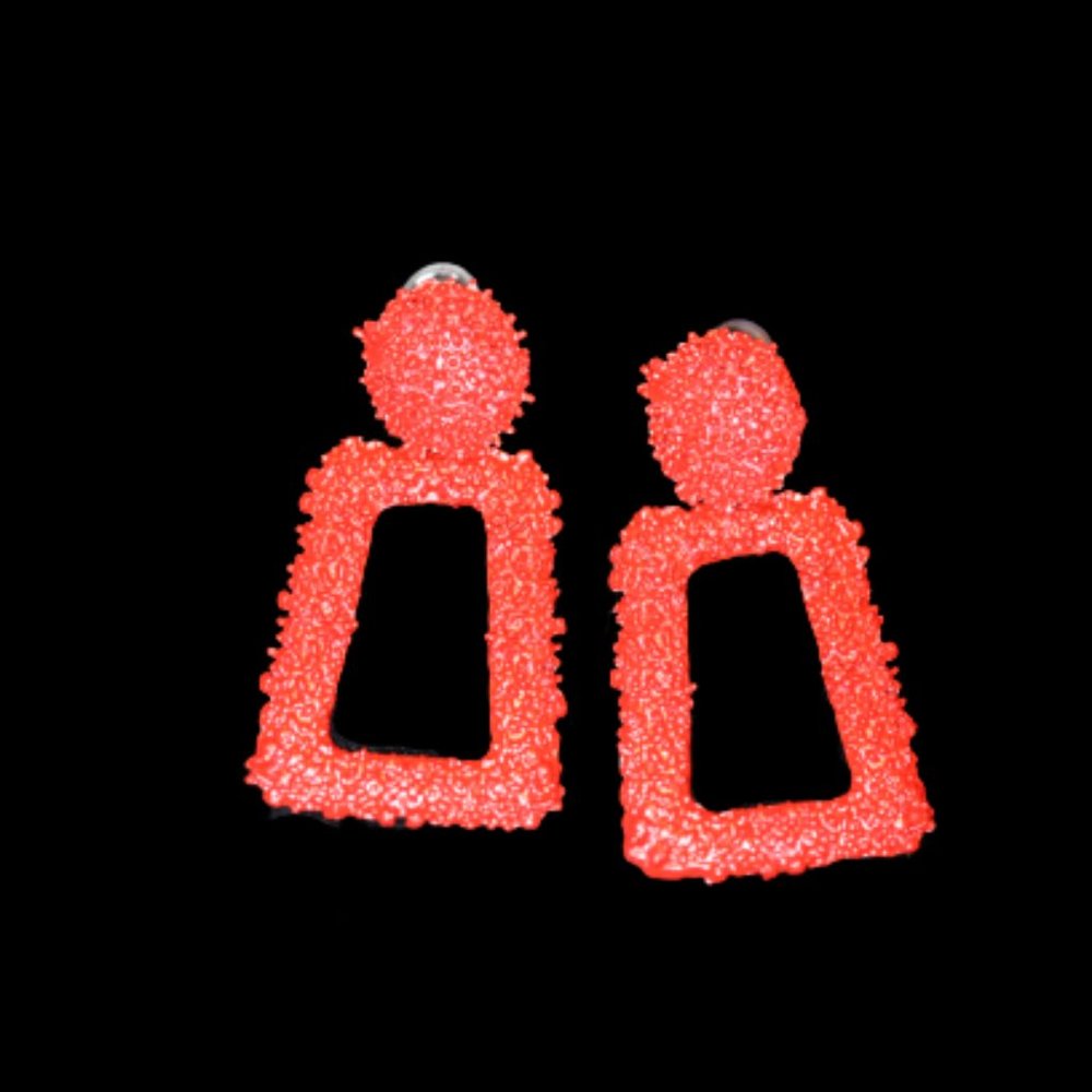 RED Mini Geo Earrings